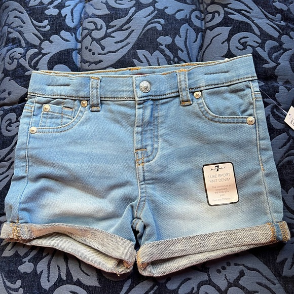 7 For All Mankind Girls 2 Pc Short Set NWT - Picture 6 of 11
